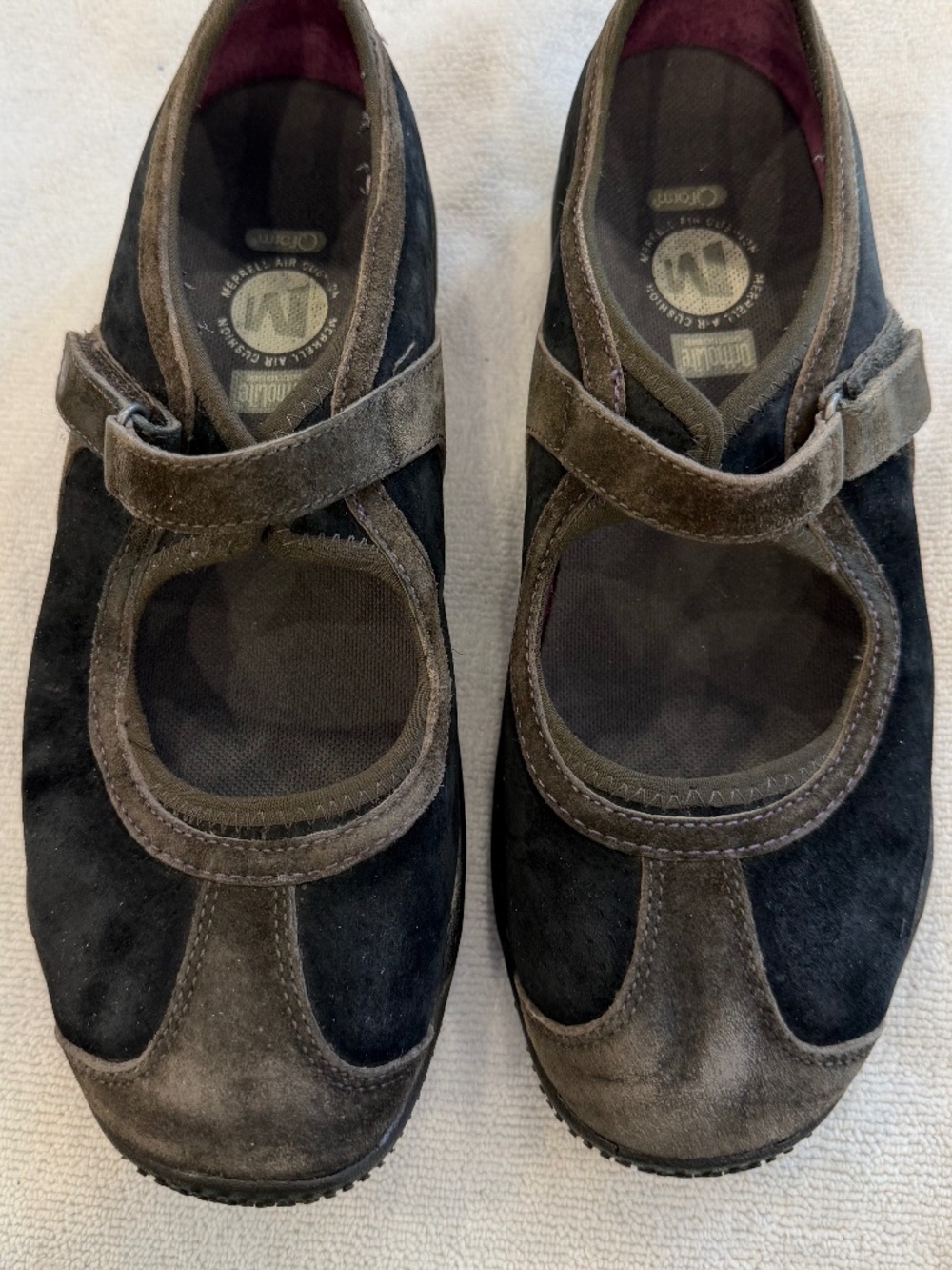 Merrell Mary Jane Shoes Women’s US 8 Brown Black Ortholite Comfort Walking Outdo